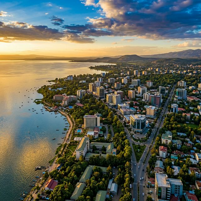 Hawassa city aerial view